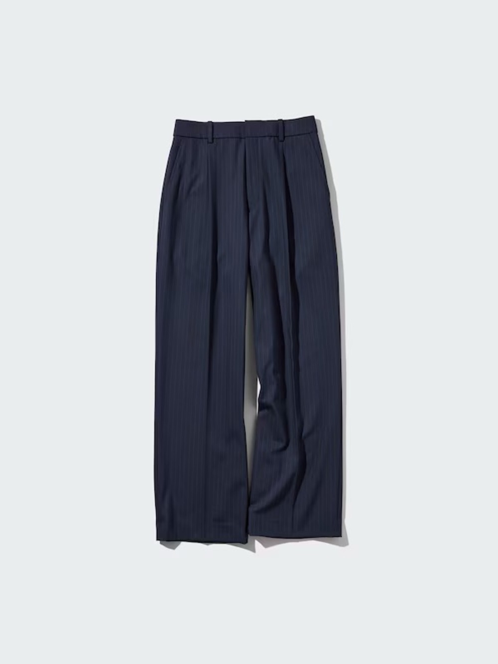 Uniqlo Women’s Wide Leg Trouser in Navy Pinstripe (sz M)